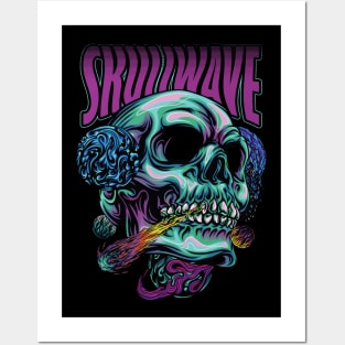 head skull space illustration Posters and Art